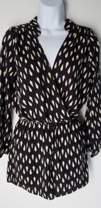 Black long sleeved romper Size S